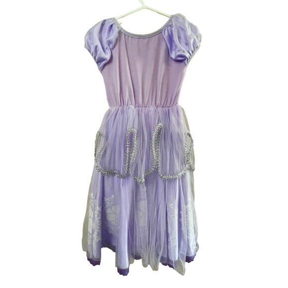 ReliBeauty Girls 5 Beaded Puff Sleeve Princess Sofia the First Costume Dress Up - Picture 4 of 13
